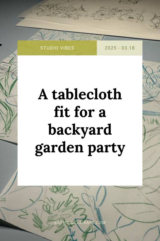 A tablecloth fit for a backyard garden party