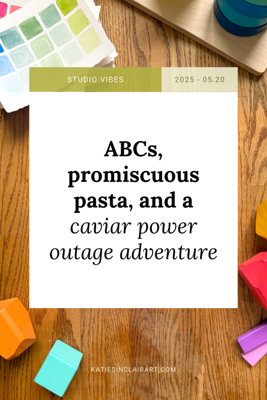 ABCs, promiscuous pasta, and a caviar power outage adventure