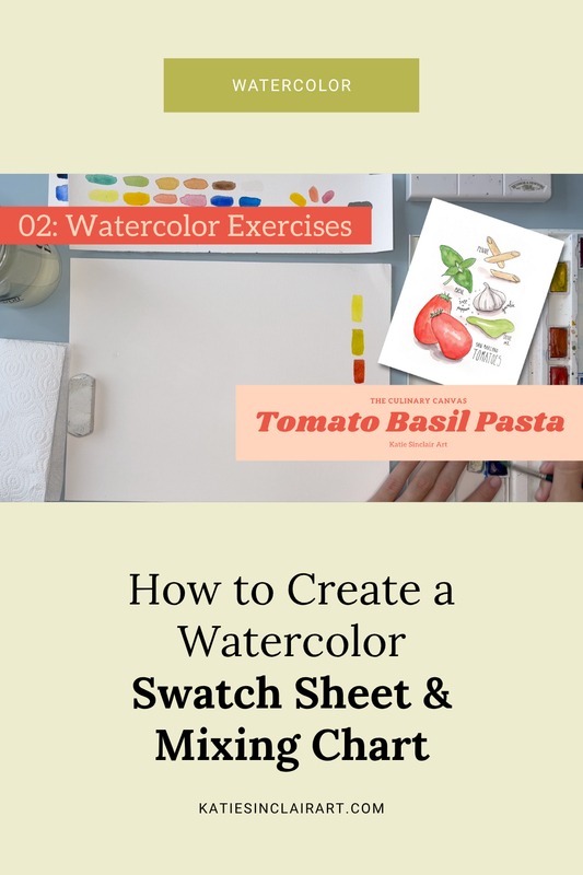 Recipe Illustration 02 | Watercolor Warm-Up: How to Create a Swatch Sheet and Mixing Chart