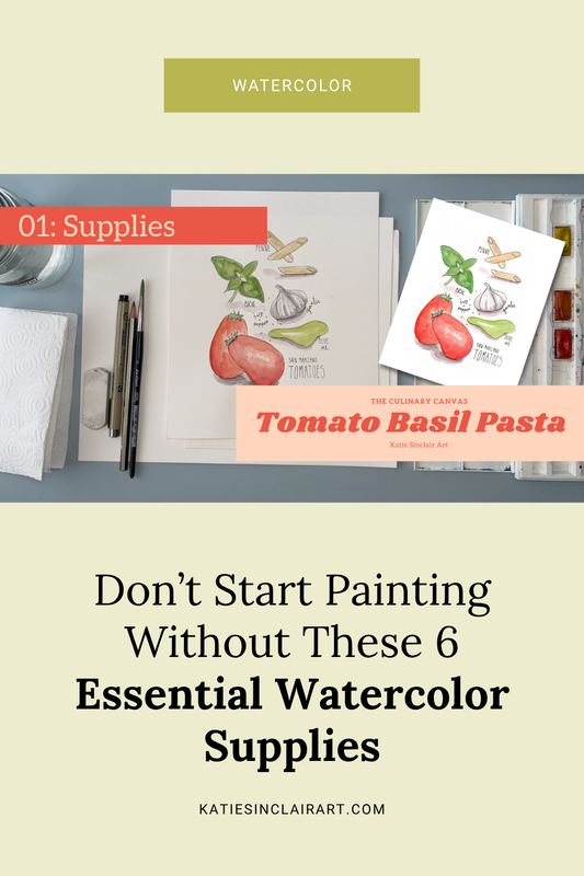 Watercolor Supplies You’ll Need for Your Recipe Illustration