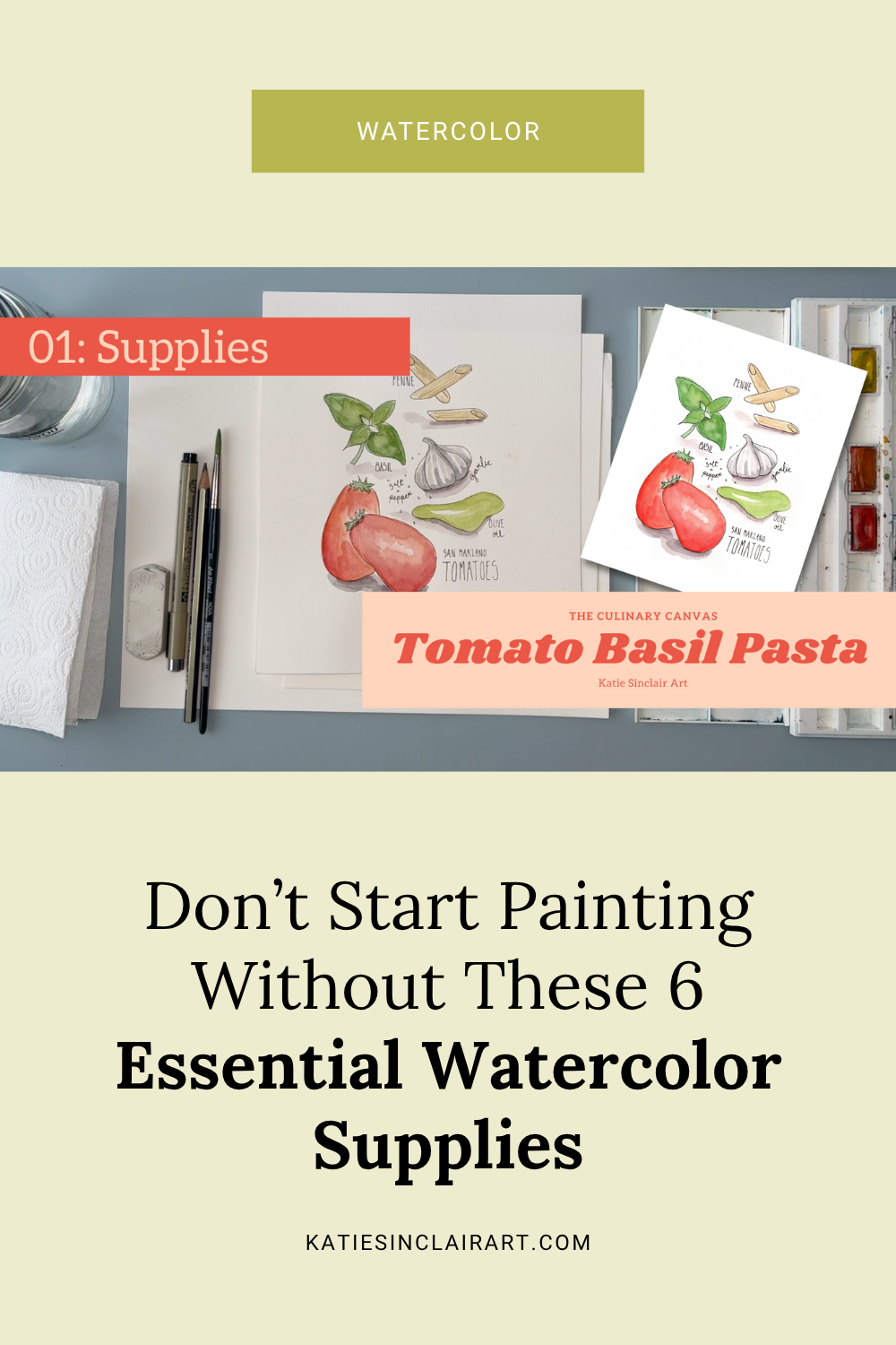 Recipe Illustration 01 | Watercolor Supplies You’ll Need for Your Painting