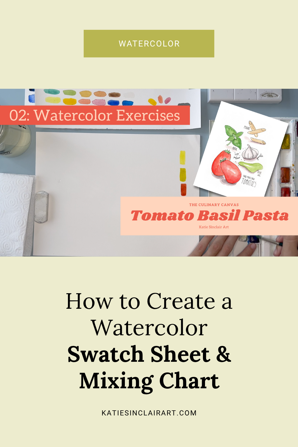 Recipe Illustration 02 | Watercolor Warm-Up: How to Create a Swatch Sheet and Mixing Chart