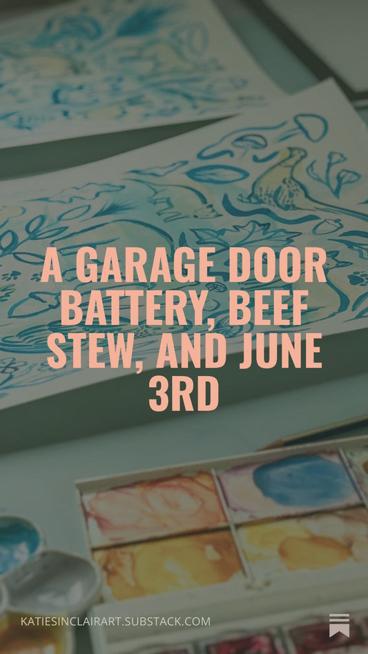 A garage door battery, beef stew, and June 3rd