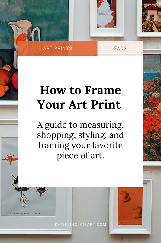 How to Frame Art Prints: A guide to measuring, shopping, styling, and framing your favorite piece of art!