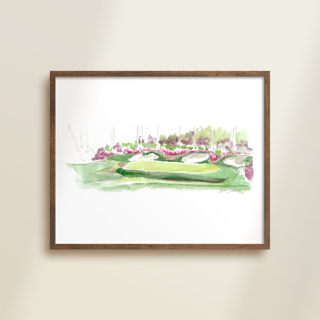 No.13 Azalea Sketch handmade watercolor art for kids with vibrant colors for a playful, colorful home nursery decor