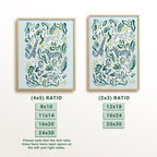Safari Jungle by Katie Sinclair, showcasing the different print sizes offered and how their ratios look in a frame.