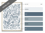 Safari Jungle - Zebra print showing the blue colorway tones.