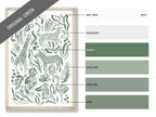 Safari Jungle - Zebra print showing the green colorway tones.