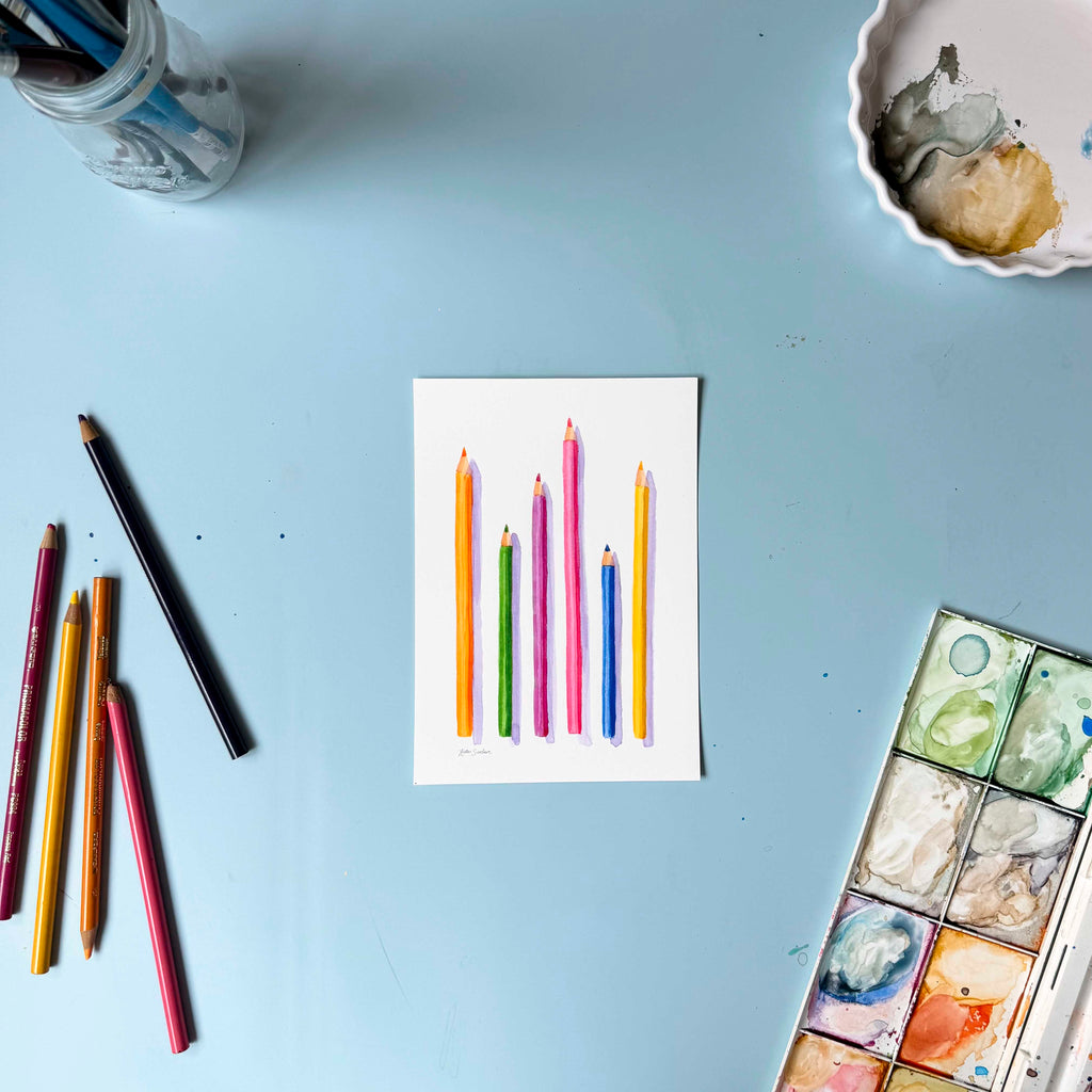 Pencils Seconds Print – 5x7, Original, Breathing Color Pura Matte