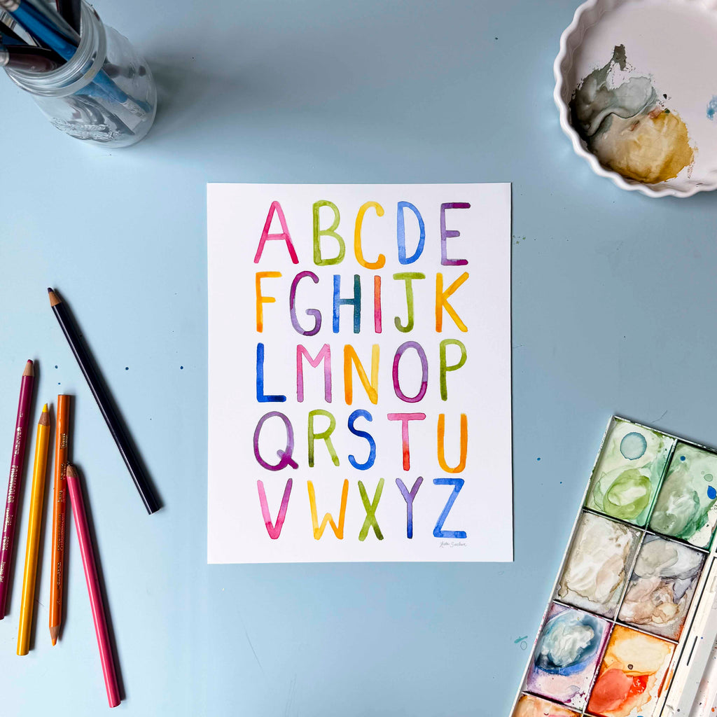 ABC Letters Seconds Print – 8x10, Original, Test Matte (Cool White)