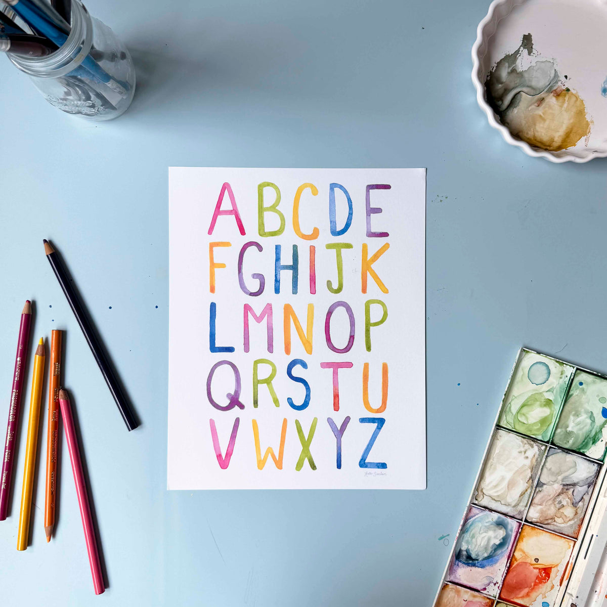 ABC Letters Seconds Print – 8x10, Original, Test Matte (Neutral White)
