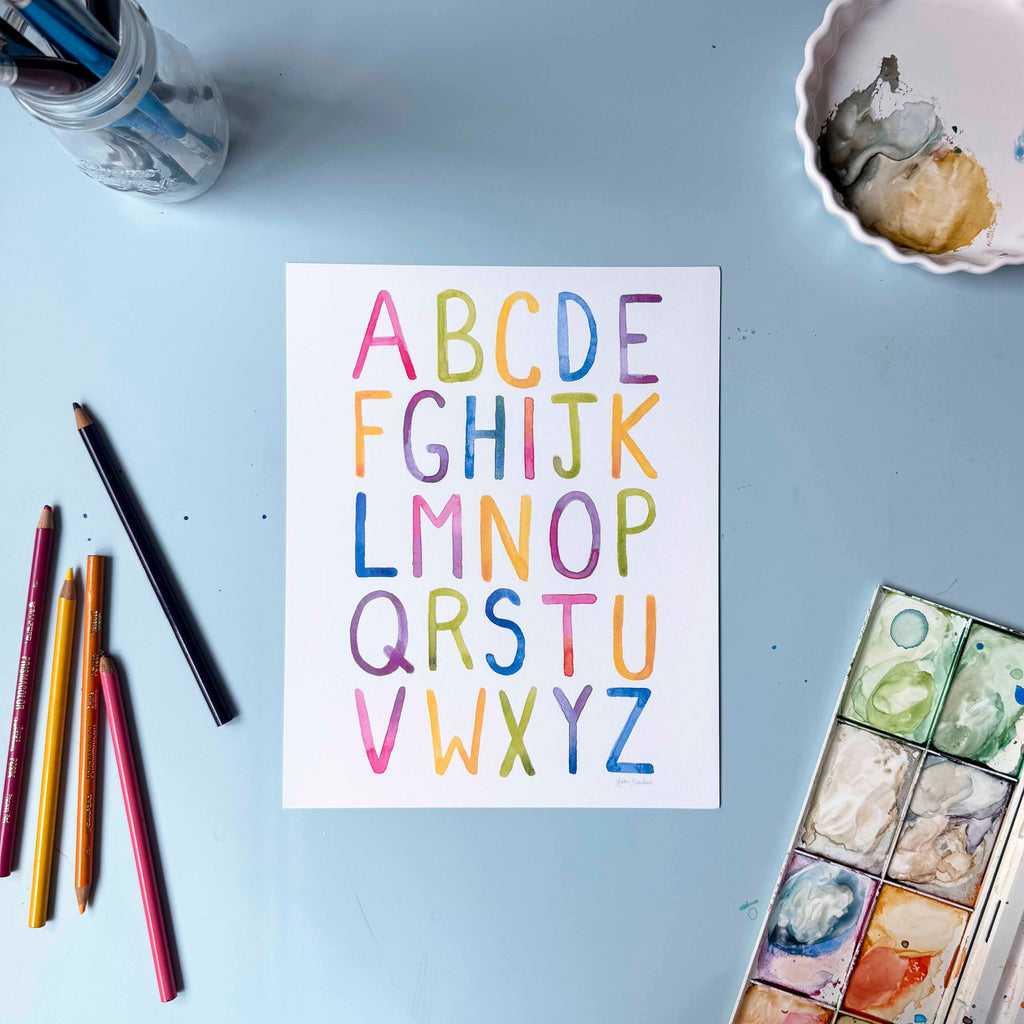ABC Letters Seconds Print – 8x10, Original, Test Matte (Neutral White)