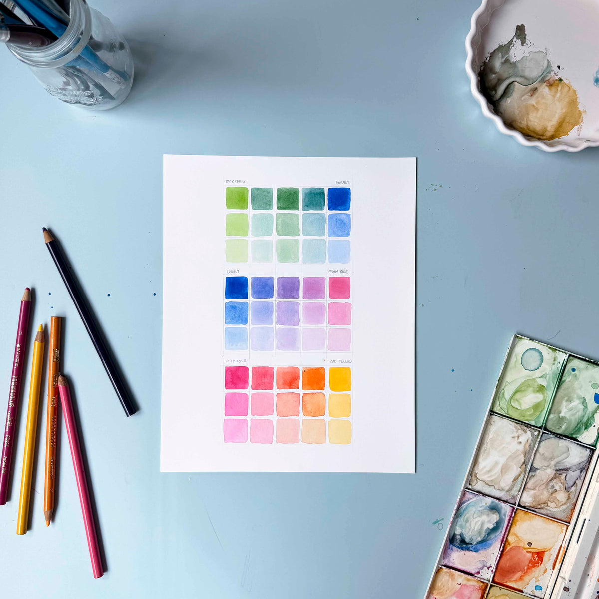 Color Swatch Brights – 8x10, Original, Premium Archival Matte