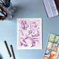 Sports No.3 Seconds Print – 8x10, Bright Purple, Breathing Color Pura Smooth