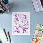 Sports No.3 Seconds Print – 8x10, Bright Purple, Premium Archival Matte