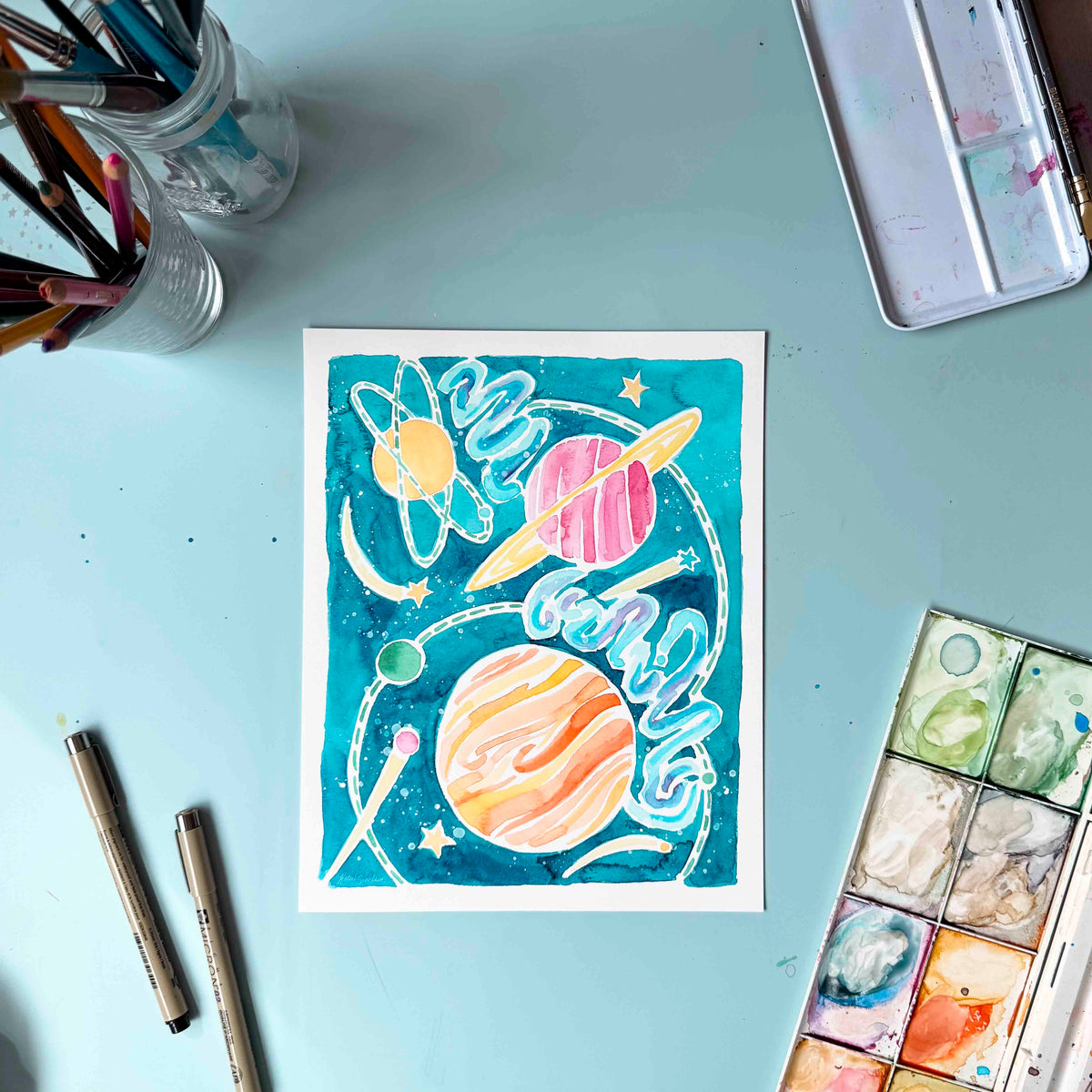 Starry Jupiter Seconds Print – 8x10, Original, Breathing Color Pura Smooth
