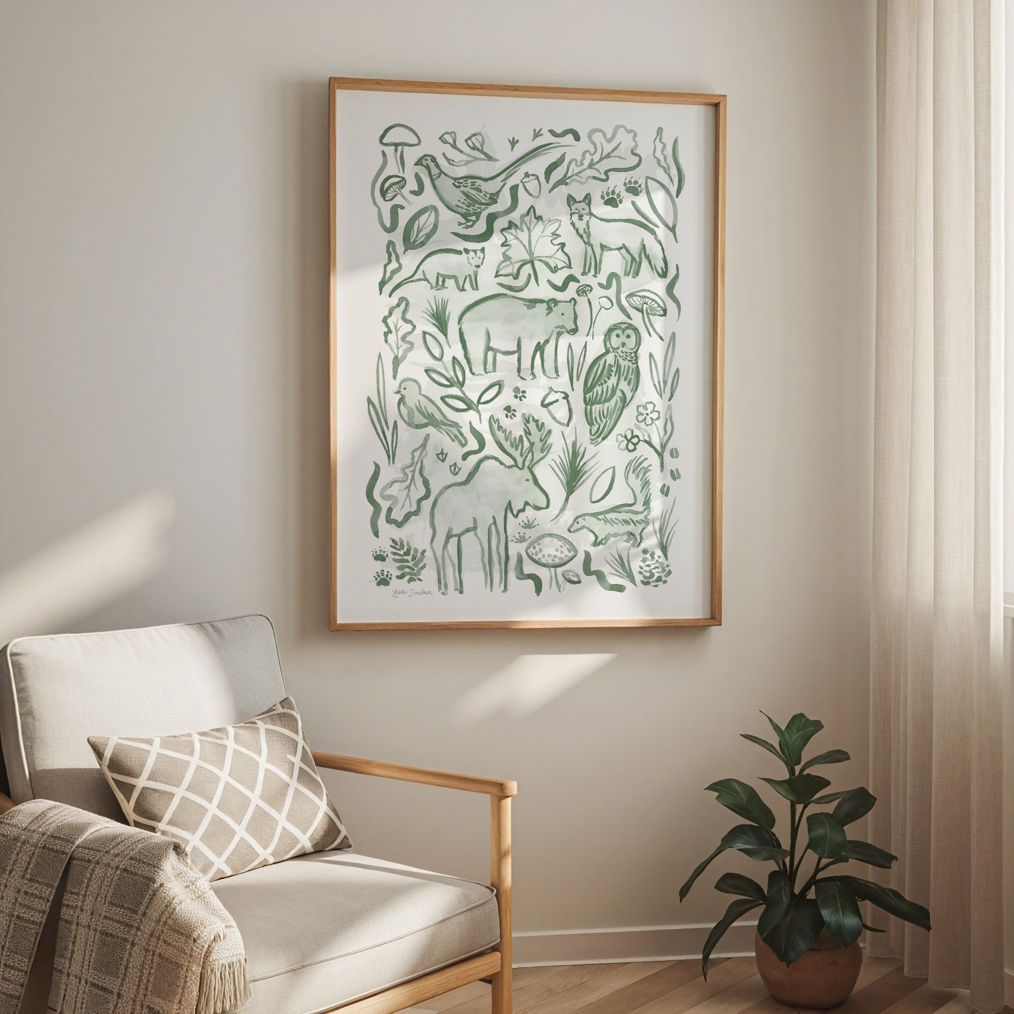 Woodland Creatures - Set of 2 Illustrations