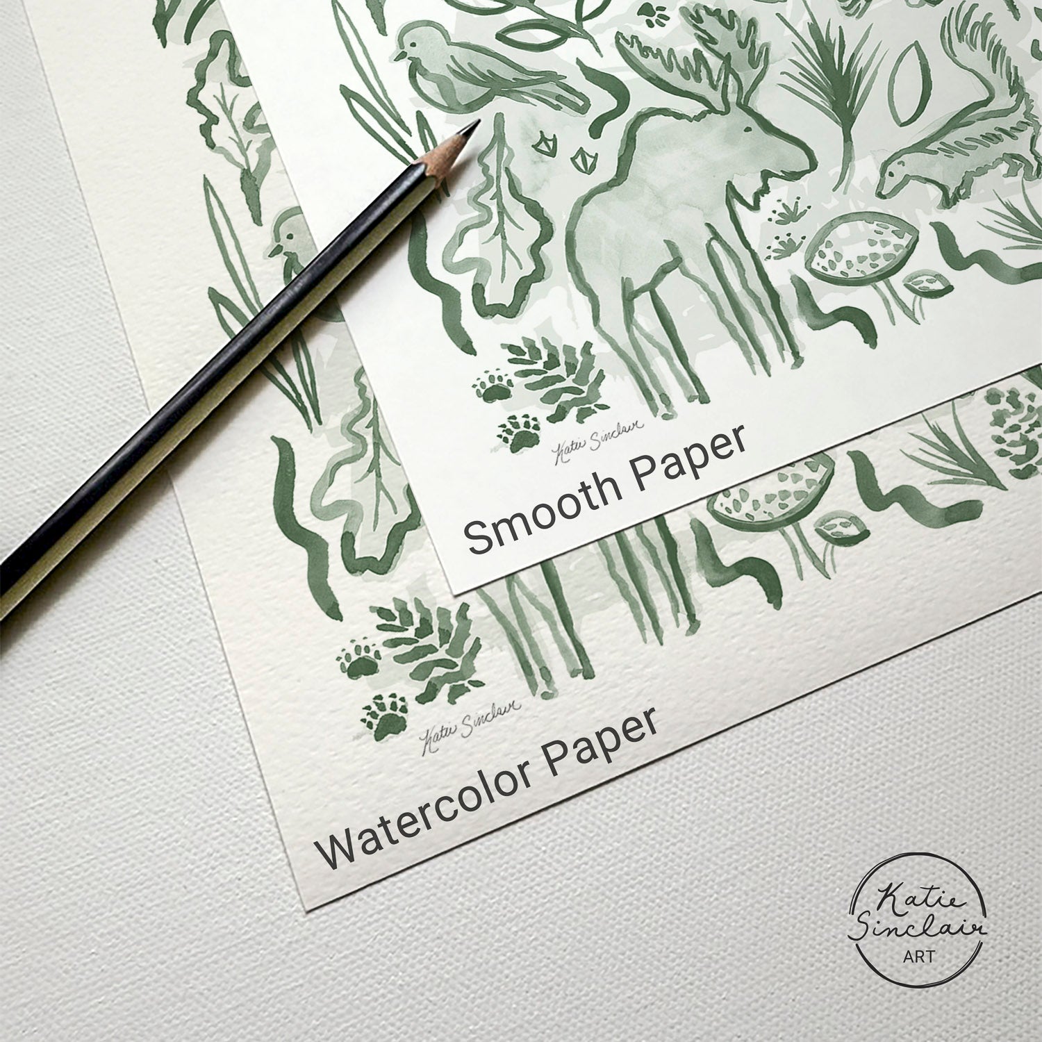 Woodland Creatures - Set of 2 Illustrations