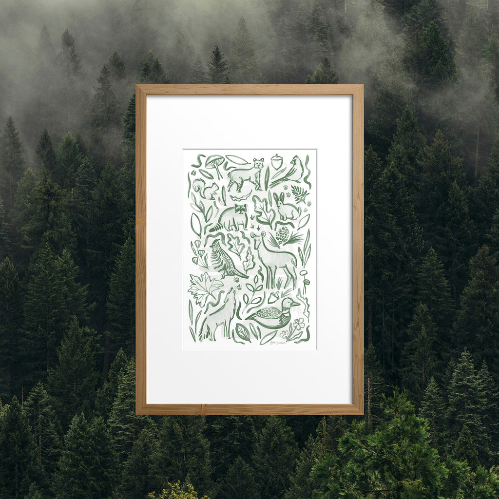 Woodland Creatures - Set of 2 Illustrations