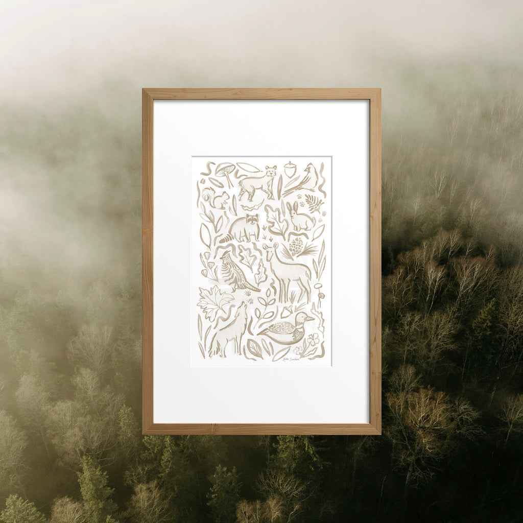 Woodland Creatures - Set of 2 Illustrations