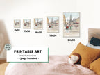 Munich Marienplatz handmade watercolor art for kids with charming cityscape watercolor art for a playful, colorful home