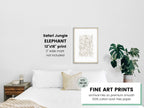 Safari Jungle Animals - Elephant featuring handmade watercolor art for a playful, colorful home nursery print