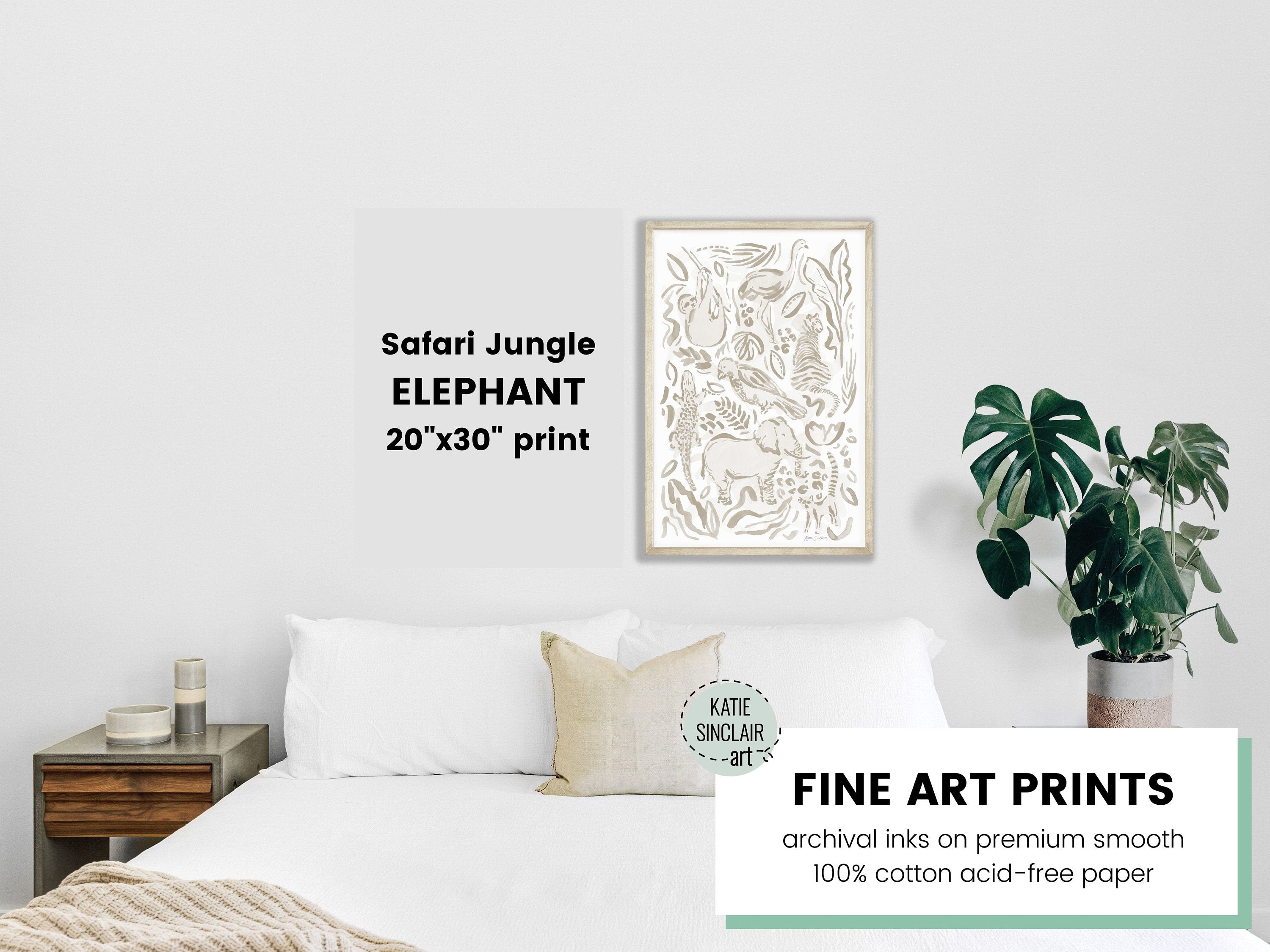 Safari Jungle Animals - Zebra handmade watercolor art for kids nursery watercolor art for a playful colorful home