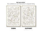 Safari Jungle Animals - Zebra handmade watercolor art for kids nursery watercolor art for a playful colorful home